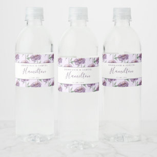 Elegante Hochzeitsempfehlung für Lila Wasserfarben