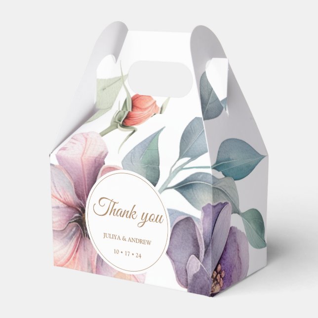 Elegante Hochzeitsfeier Geschenkschachtel (Vorderseite)