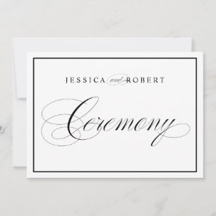 Elegante Hochzeitsfeier Signature Black Border