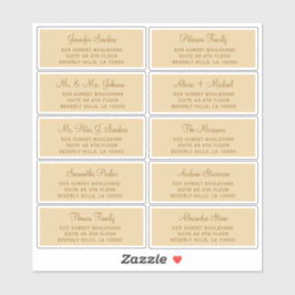 Elegante Hochzeitsgast-Adressetiketten Aufkleber