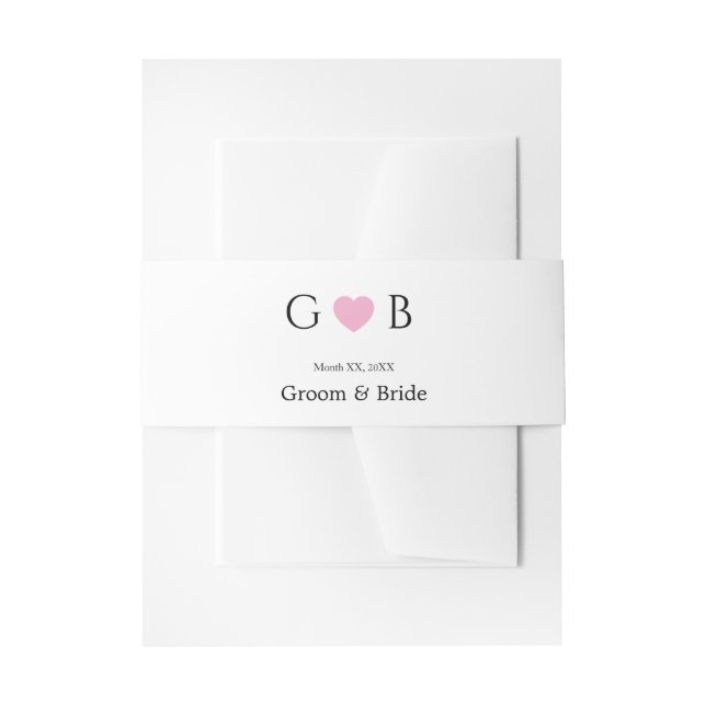 Elegante Hochzeitsgeschenk-Einladungsverpackung Einladungsbanderole (Vorderseite Beispiel)