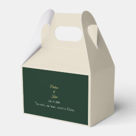 Elegante Hochzeitsgunst in Smaragdgrün Geschenkschachtel