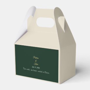 Elegante Hochzeitsgunst in Smaragdgrün Geschenkschachtel