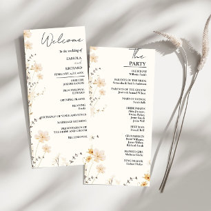 Elegante Hochzeitskarte für die Elfenbeinküche - W Einladung