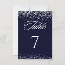 Elegante Hochzeitskarte für die Tischnummer