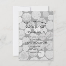Elegante Hochzeitskarte für Schwarz-Weiß-Wein Einladung