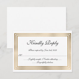 Elegante Hochzeitskarte mit Goldfolie Einladung