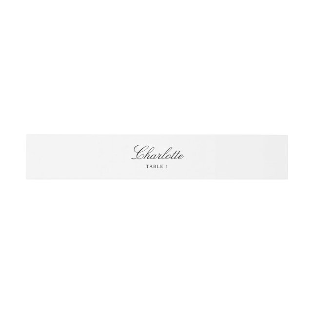 Elegante Hochzeitskarte Wrap um die Platzkarte Einladungsbanderole (Flach)