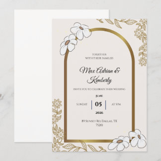 Elegante Hochzeitskarten | Minimalistische Designs Einladung