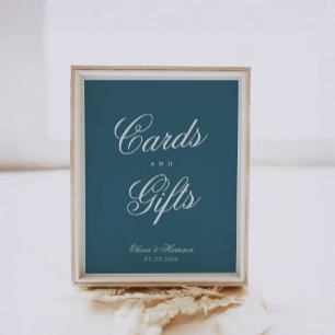 Elegante Hochzeitskarten und Geschenke-Schilder in Poster