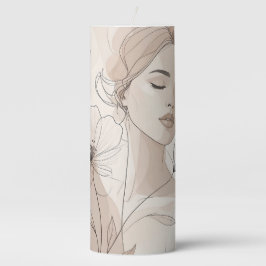 Elegante Hochzeitskerze Stumpenkerze