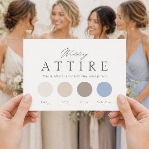 Elegante Hochzeitskleidung Karte   Kleiderordnung 