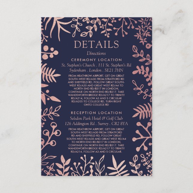 Elegante Hochzeitskollektion für Seestreitkräfte u Begleitkarte (Vorderseite)