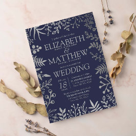 Elegante Hochzeitskollektion für Seestreitkräfte u Einladung