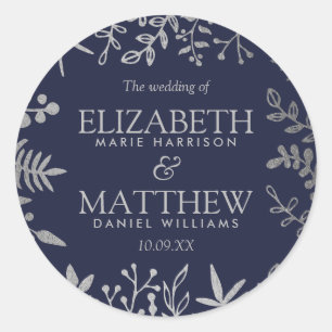 Elegante Hochzeitskollektion für Seestreitkräfte u Runder Aufkleber