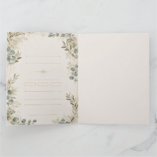 Elegante Hochzeitskorrespondenz Dankeskarte