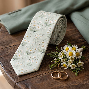 Elegante Hochzeitskrawatte mit zarter floraler Kun Krawatte