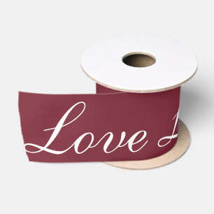 Elegante Hochzeitsliebe Kastanienbraun Dunkelrot B Satinband