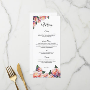 Elegante Hochzeitsmenüvorlage – Ausdruckbares Desi Menükarte