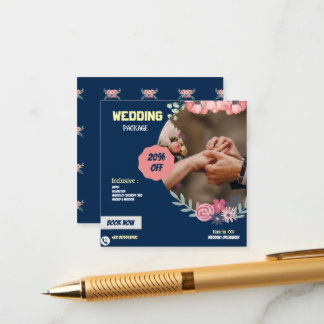 Elegante Hochzeitspaketskarte Begleitkarte