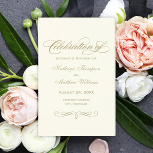 Elegante Hochzeitsprogramme für Elfenbein
