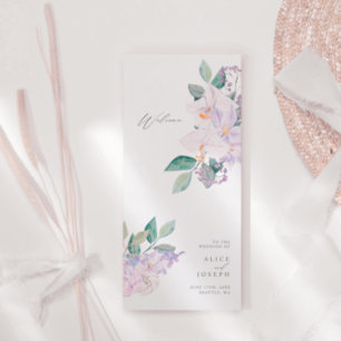 Elegante Hochzeitsprogramme für Lila Wasserfarben