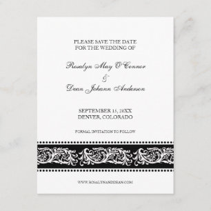 Elegante Hochzeitsreise Save the Date mit Flachkar