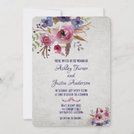 Elegante Hochzeitssaison - Blume Einladung