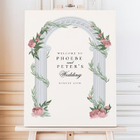 Elegante Hochzeitssäule im Garten