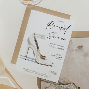 Elegante Hochzeitsschuhe Einladung zur Brautparty