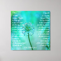 Elegante Hochzeitsschwöre anpassbare Canvas Print