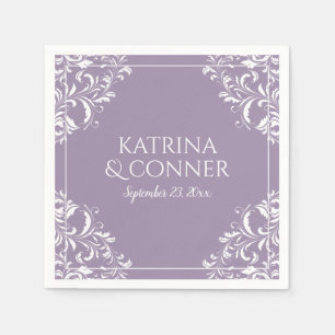 Elegante Hochzeitsservietten Nadine (Lavendel) Serviette