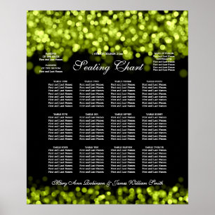 Elegante Hochzeitsstift Limone Lichter Poster