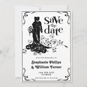 Elegante Hochzeitsstiftung Save the Date