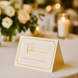 Elegante Hochzeitsstiftung Tischnummer