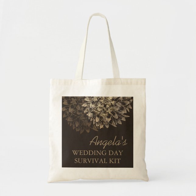 Elegante Hochzeitstag-Überlebenskits Tragetasche (Vorne)