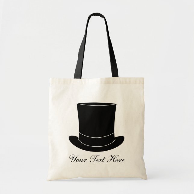 Elegante Hochzeitstasche mit Tophat | Personalisie Tragetasche (Vorne)