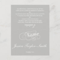 Elegante Hochzeitstisch-Platzkarten | Farbe