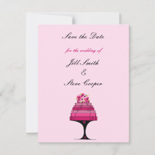 Elegante Hochzeitstorte Save-the-Date Save The Date