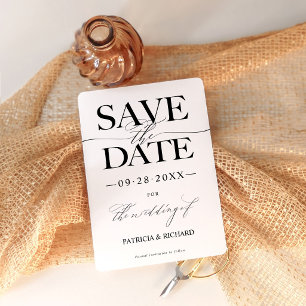 Elegante Hochzeitstypografie - Save-the-Date-Karte Einladung