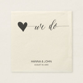 elegante Hochzeitszettel | Kalligraphie Serviette