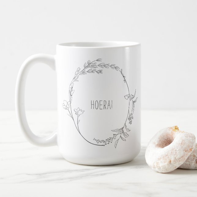 Elegante Hoera Je Wordt Oma Aankondiging Mok Kaffeetasse (Mit Donut)