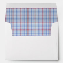 Elegante Holidays Chinoiserie Tartan Rücksendeadre