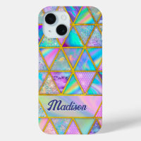 Elegante holografische trendy Imitate goldene geom