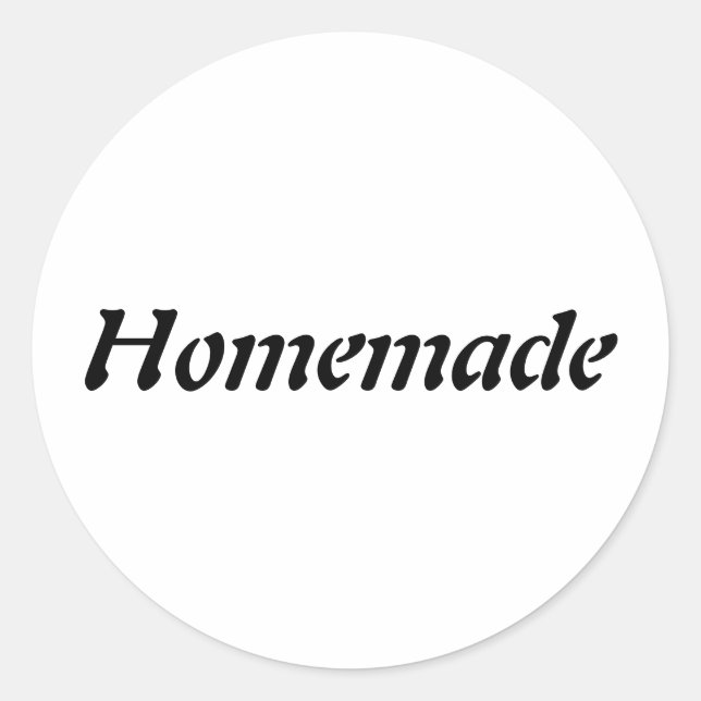 Elegante Homemade Minimalistisch Runder Aufkleber (Vorderseite)