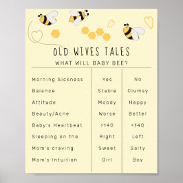 Elegante Honigbiene Alte Ehefrauen Tafel Poster