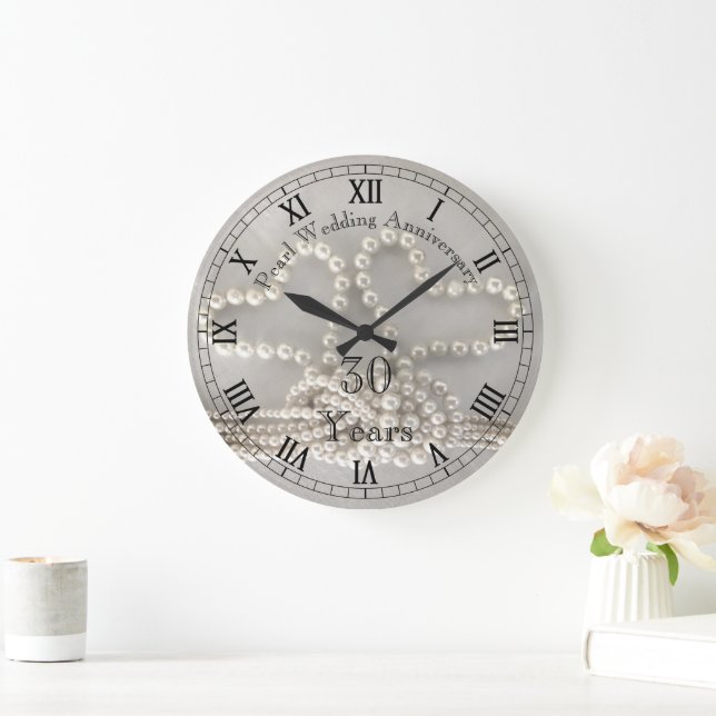 Élégante horloge de 30e Mariage Pearl (Maison)