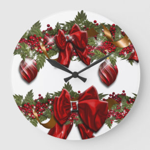 Elégante horloge murale de Noël PERSONNALISER