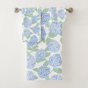 Élégante Hortensia Bleu Vert Botanique