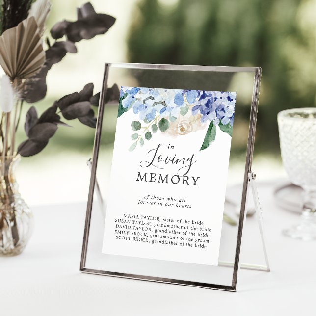 Elegante Hortensie zum Gedenken Erinnerungszeichen Poster (Von Creator hochgeladen)